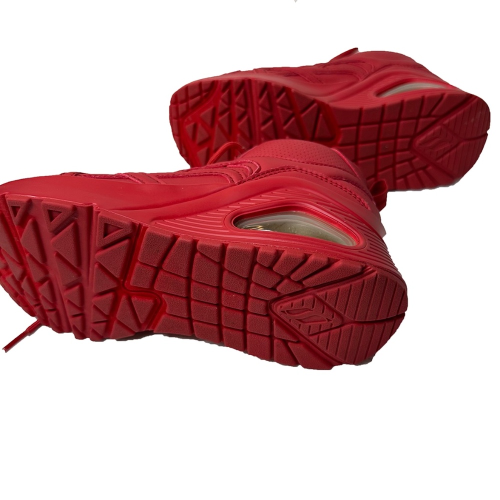 NEW Red Skechers Women's Uno Hi Size 7 Sneaker Tennis Athletic Walking - Picture 10 of 14